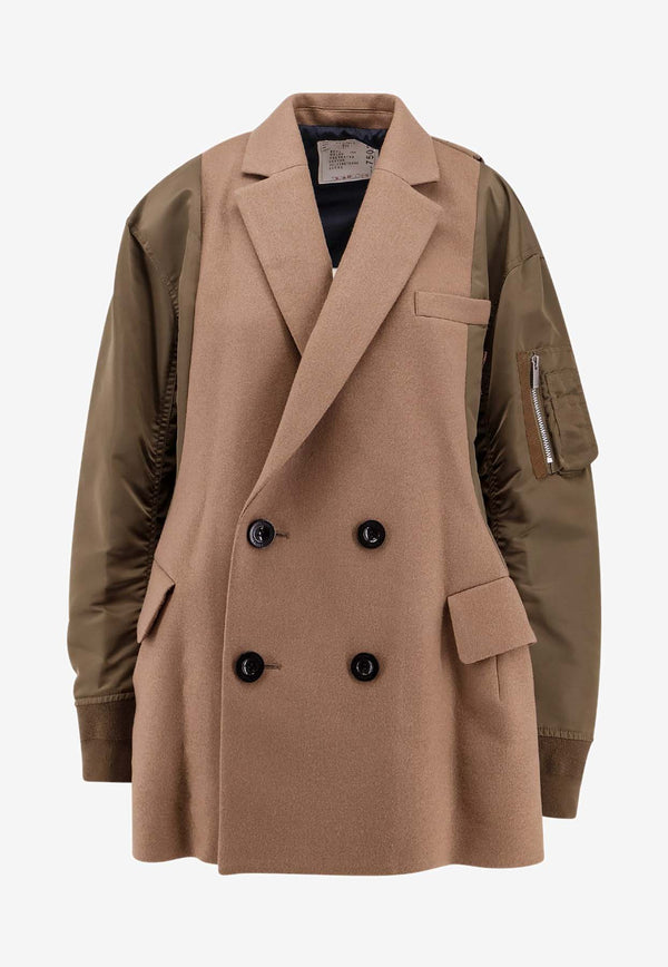 Sacai Double-Breasted Wool Jacket Beige 2407503_663