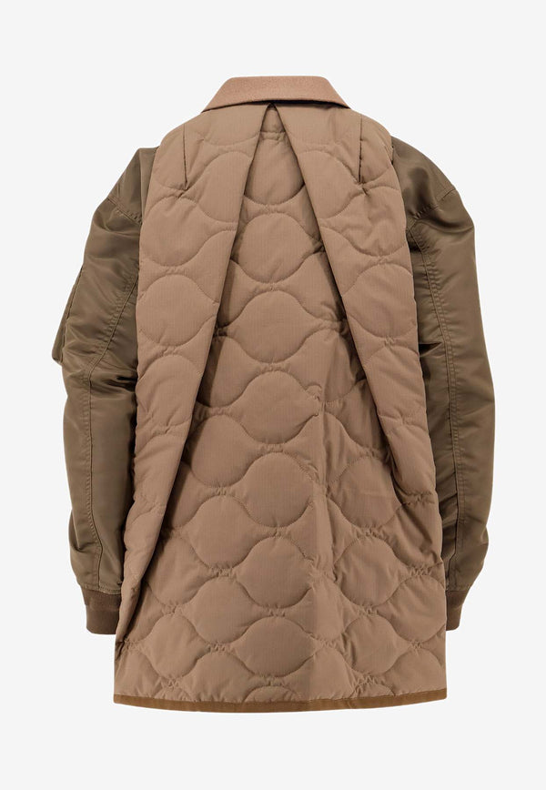 Sacai Double-Breasted Wool Jacket Beige 2407503_663