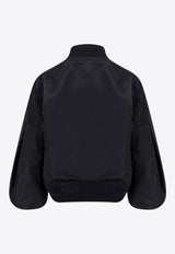 Sacai Puff-Sleeve Zip-Up Bomber Jacket Black 2407516_001