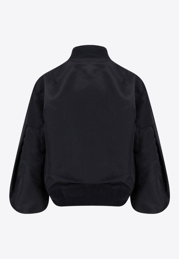 Sacai Puff-Sleeve Zip-Up Bomber Jacket Black 2407516_001