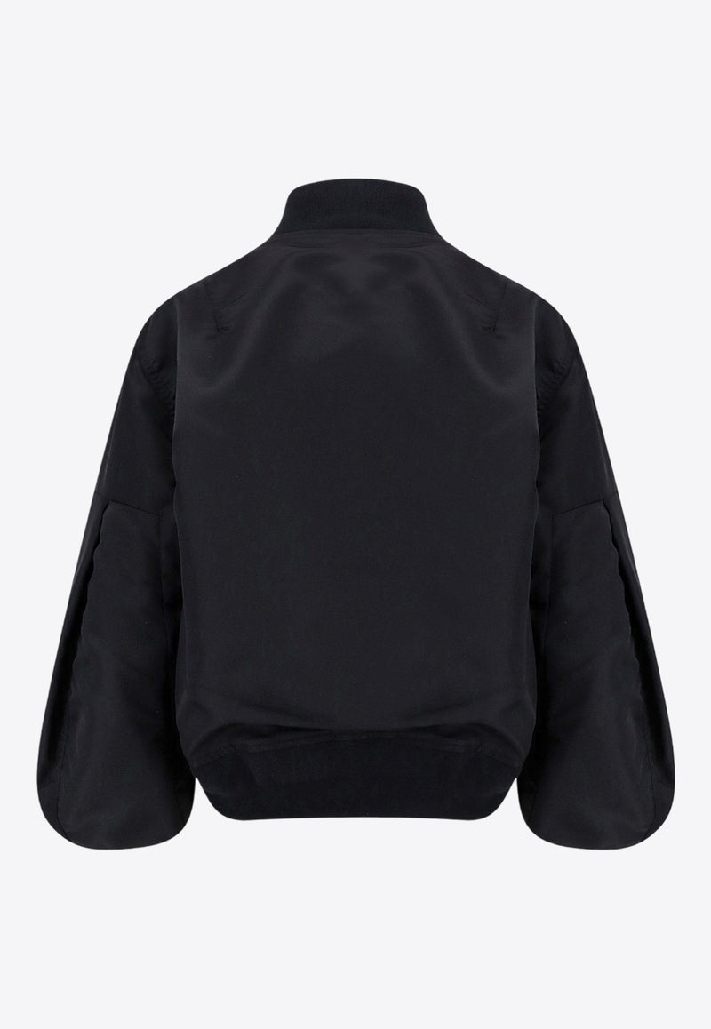 Sacai Puff-Sleeve Zip-Up Bomber Jacket Black 2407516_001