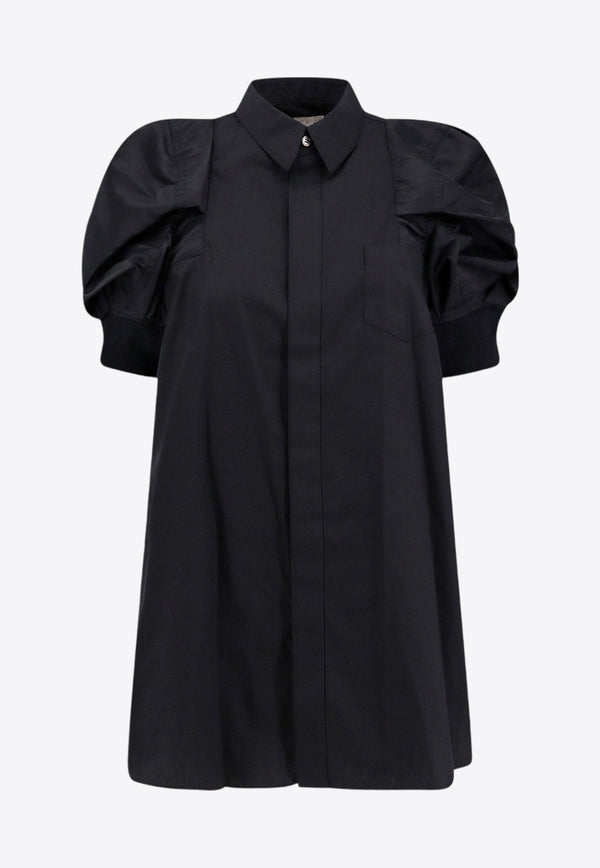 Sacai Puff-Sleeve Button-Up Shirt Black 2407531_001