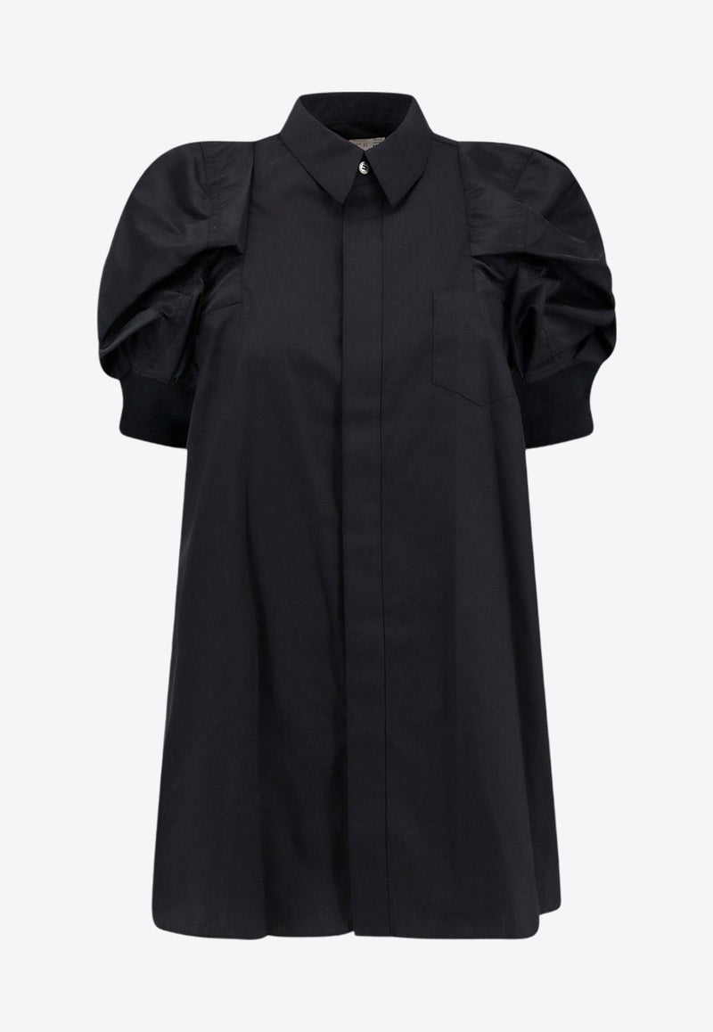 Sacai Puff-Sleeve Button-Up Shirt Black 2407531_001