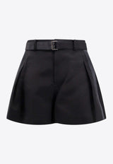 Sacai Pleat-Front Mini Shorts Black 2407613_001