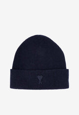 AMI PARIS Ami De Coeur Wool Beanie Blue UHA107005_4011