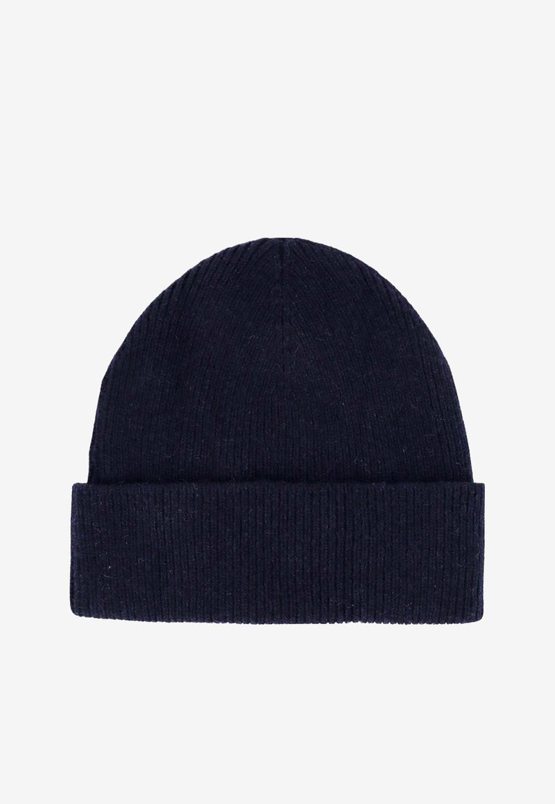 AMI PARIS Ami De Coeur Wool Beanie Blue UHA107005_4011