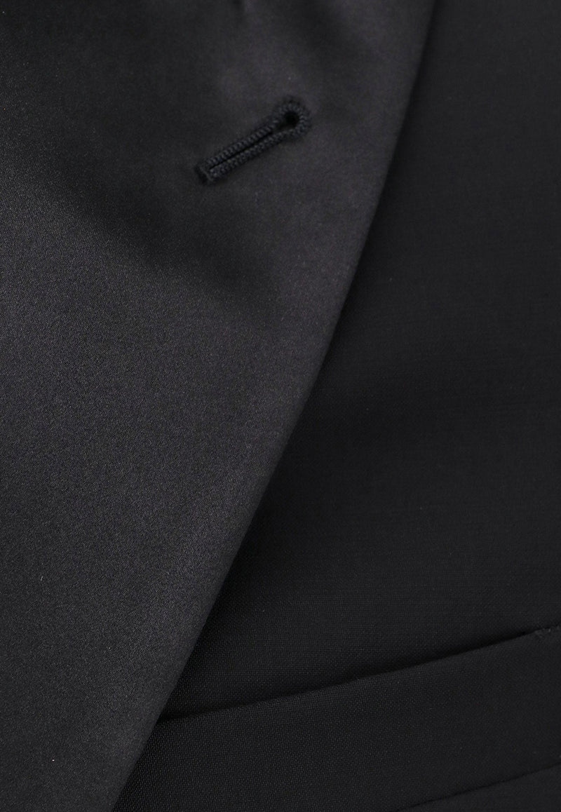 Giorgio Armani Single-Breasted Wool Tuxedo Suit Black 2CGAS01MT00FM_UC99