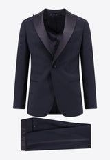 Giorgio Armani Single-Breasted Wool Tuxedo Suit Blue 2CGAS01MT00FM_UBUV