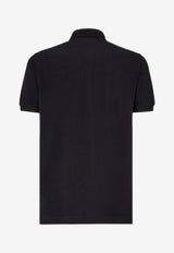 Fendi Logo Embroidered Polo T-shirt Black FY0985AAON_F0QA1