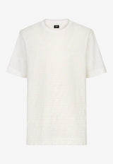 Fendi FF Jacquard Crewneck T-shirt White FY0936A7D5_F0GF7