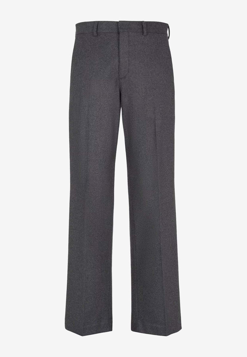 Fendi Straight-Leg Tailored Pants Gray FB1020ASCA_F0UU0