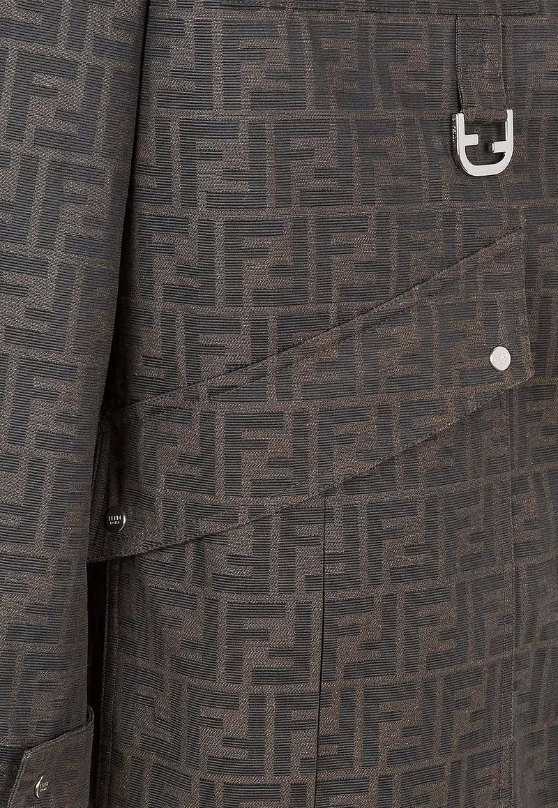 Fendi FF Monogram Overshirt Brown FW1329ASCK_F1440