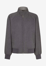 Fendi Zip-Up Bomber Jacket Gray FW1333APOA_F0UU0