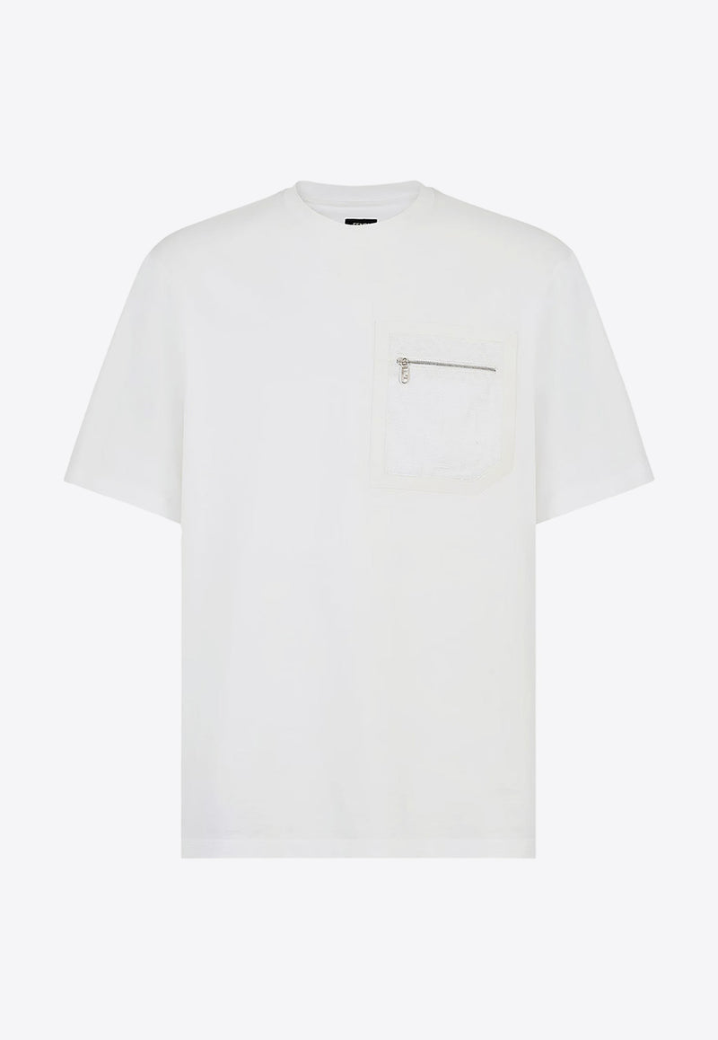 Fendi FF Jacquard T-shirt White FY1257APM4_F0QA0