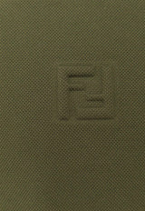 Fendi Embossed Logo Polo T-shirt Green FY1309ASDT_F19J3