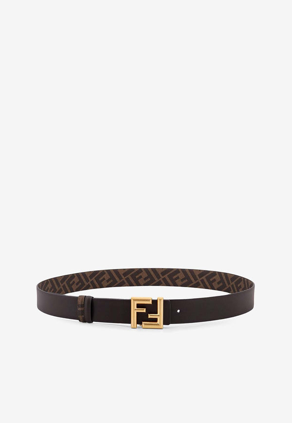 Fendi FF Monogram Reversible Leather Belt Brown 7C0488ASIW_F1Q1T