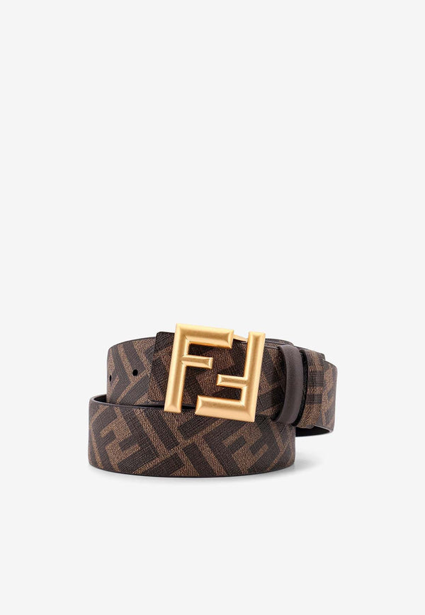 Fendi FF Monogram Reversible Leather Belt Brown 7C0488ASIW_F1Q1T