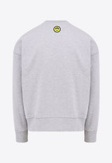 Barrow Logo Print Crewneck Sweatshirt Gray F4BWUASW133_107