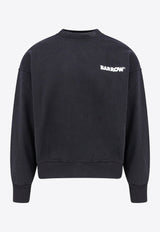 Barrow Logo Print Crewneck Sweatshirt Black F4BWUASW133_110