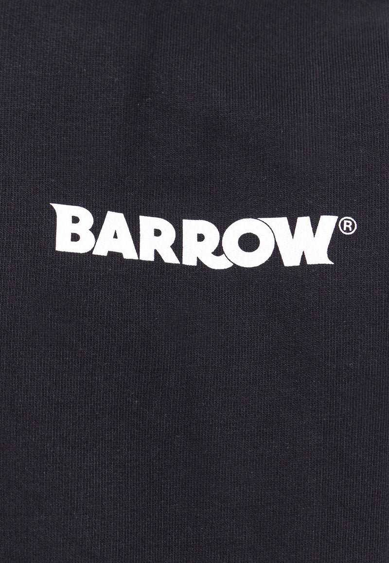 Barrow Logo Print Crewneck Sweatshirt Black F4BWUASW133_110