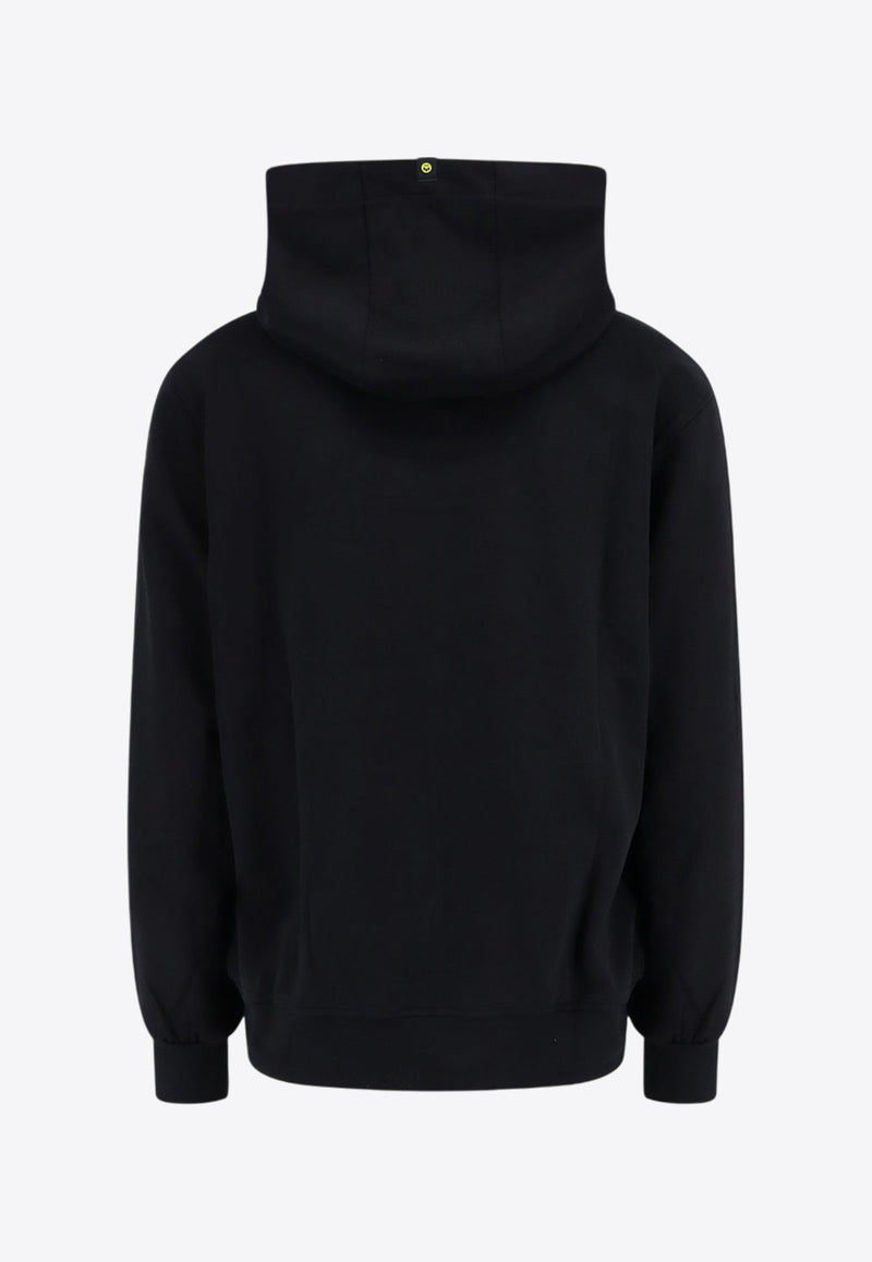 Barrow Bear and Logo Print Hooded Sweatshirt Black F4BWUAHS041_110