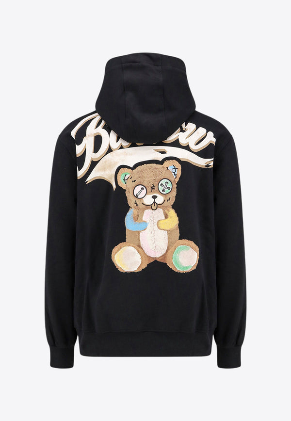 Barrow Bear Logo Hooded Sweatshirt Black F4BWUAHS088_110