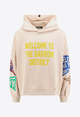 Barrow Printed Hooded Sweatshirt Beige F4BWUAHS043_BW009