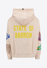 Barrow Printed Hooded Sweatshirt Beige F4BWUAHS043_BW009