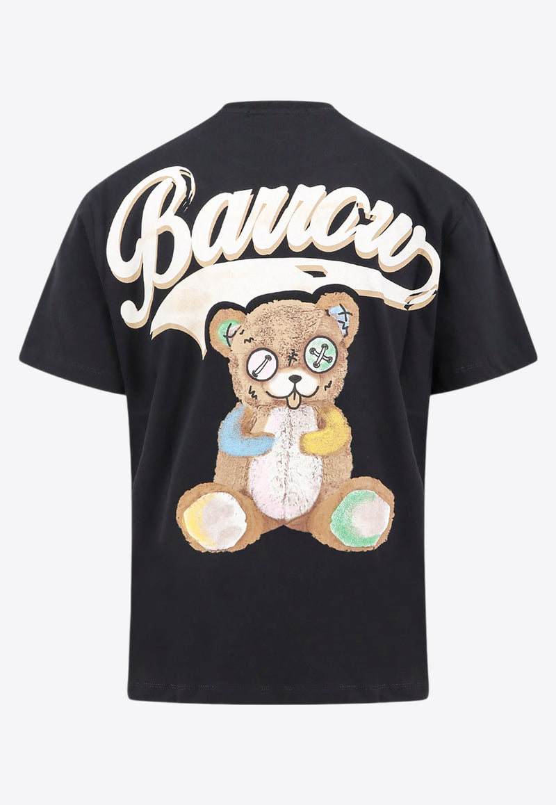 Barrow Bear Logo Crewneck T-shirt Black F4BWUATH073_110