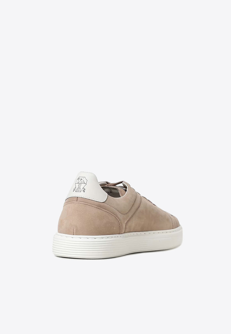 Brunello Cucinelli Suede Low-Top Sneakers Beige MZUDBTJ264_CES19