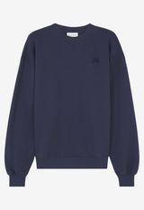 Maison Kitsuné Fox Head Patch Sweatshirt Blue MW00315KM0307_P476