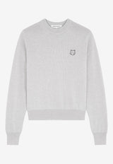 Maison Kitsuné Fox Head Patch Wool Sweater Gray MW00801KT1036_H120