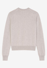 Maison Kitsuné Fox Head Patch Wool Sweater Beige MW00801KT1036_H218