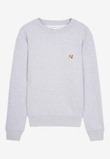 Maison Kitsuné Fox Head Patch Crewneck Sweatshirt Gray LM00301KM0001_H120