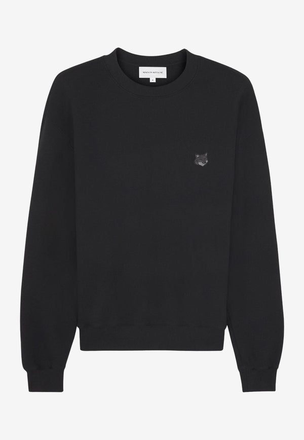 Maison Kitsuné Fox Head Patch Sweatshirt Black MM00316KM0307_P199