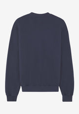 Maison Kitsuné Fox Head Patch Sweater Blue MM00316KM0307_P476