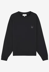 Maison Kitsuné Fox Head Patch Crewneck Sweatshirt Black MM00304KM0001_P199