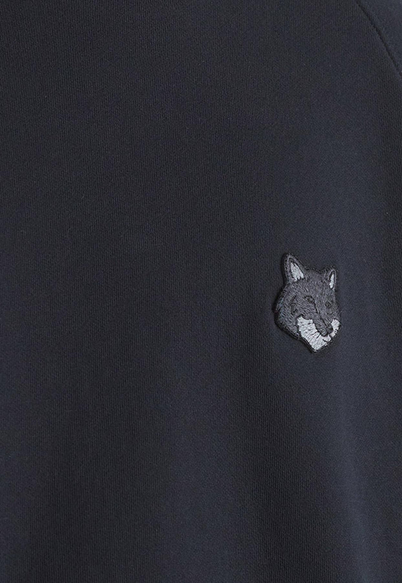 Maison Kitsuné Fox Head Patch Crewneck Sweatshirt Black MM00304KM0001_P199