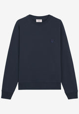 Maison Kitsuné Fox Head Patch Crewneck Sweatshirt Navy MM00304KM0001_P492