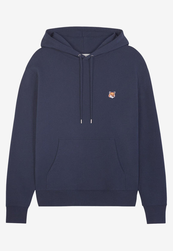 Maison Kitsuné Fox Head Patch Hooded Sweatshirt Navy LM00702KM0001_P476