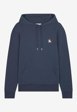 Maison Kitsuné Fox Patch Hooded Sweatshirt Blue LM00706KM0001_P476