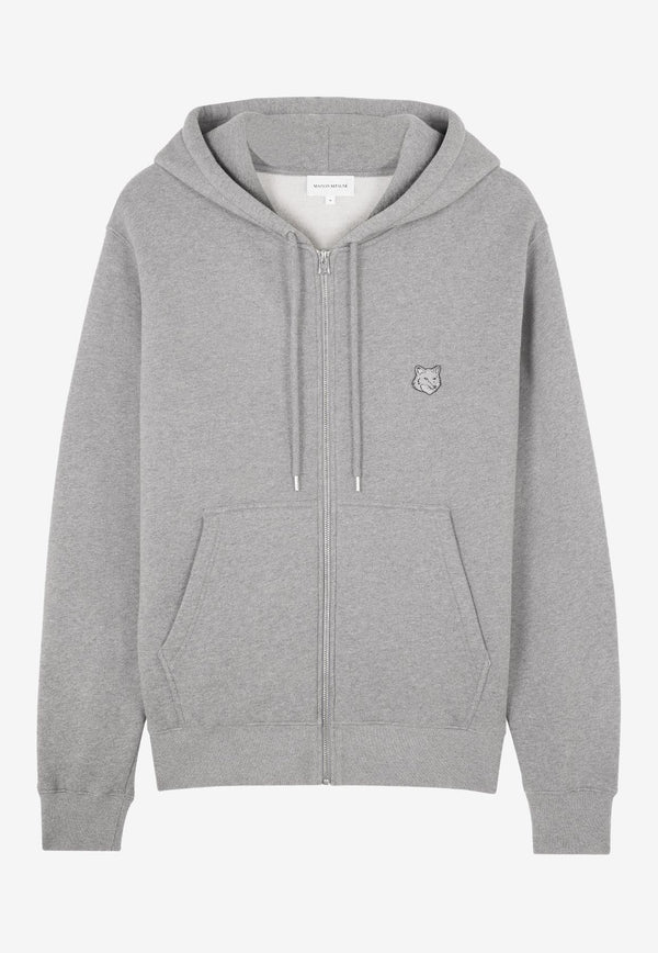 Maison Kitsuné Fox Head Patch Zip-Up Sweatshirt Gray MM00714KM0307_H131