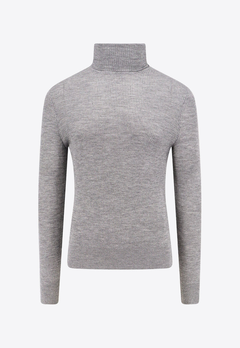 Tom Ford High-Neck Wool Blend Sweater Gray KRL027YMW059_IG164