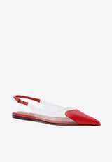 Alaïa Le Cœur Slingback Flats Red AA3E047CK150_331