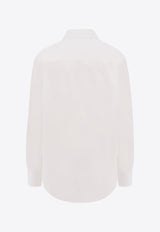 Alaïa Balloon-Sleeved Shirt with Slits White AA9C09556T611_000