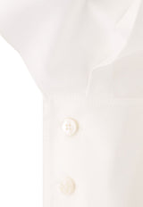 Alaïa Balloon-Sleeved Shirt with Slits White AA9C09556T611_000