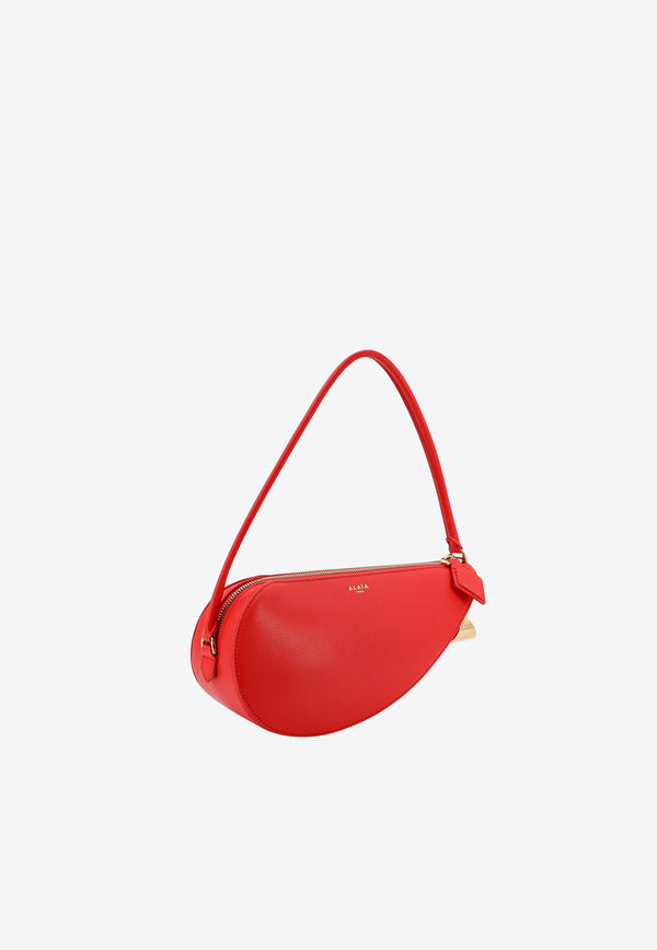 Alaïa Le Demi Coeur Leather Shoulder Bag Red AA1S03436CA212_385