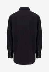 Lemaire Wool Oversized Shirt Black OV1001LF608_BK999