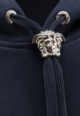 Versace Logo Print Hooded Sweatshirt Blue 10086611A06213_UI20
