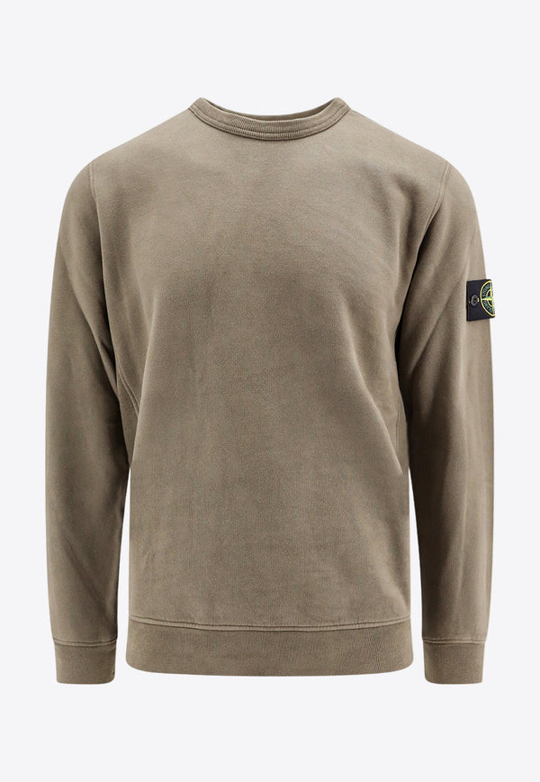 Stone Island Logo Patch Crewneck Sweatshirt Green 811562420_V0075